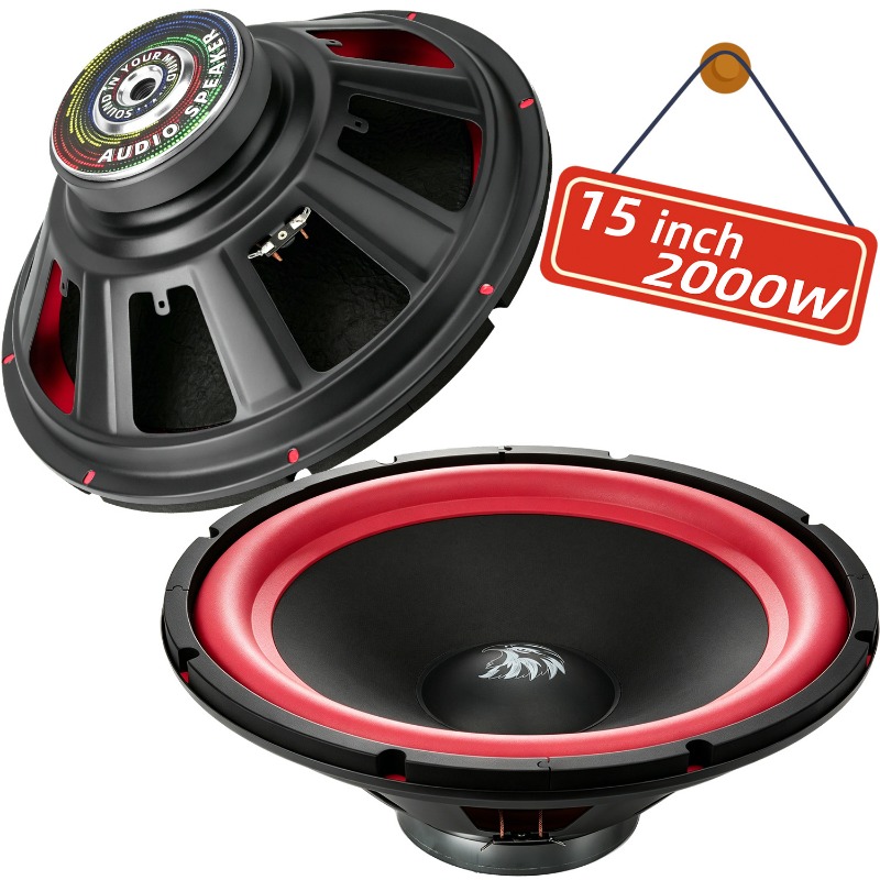 Audio Home Cinema - 1 個 15 インチ車のサブウーファー 2000 ワットステレオミッドバス車のスピーカー高感度
