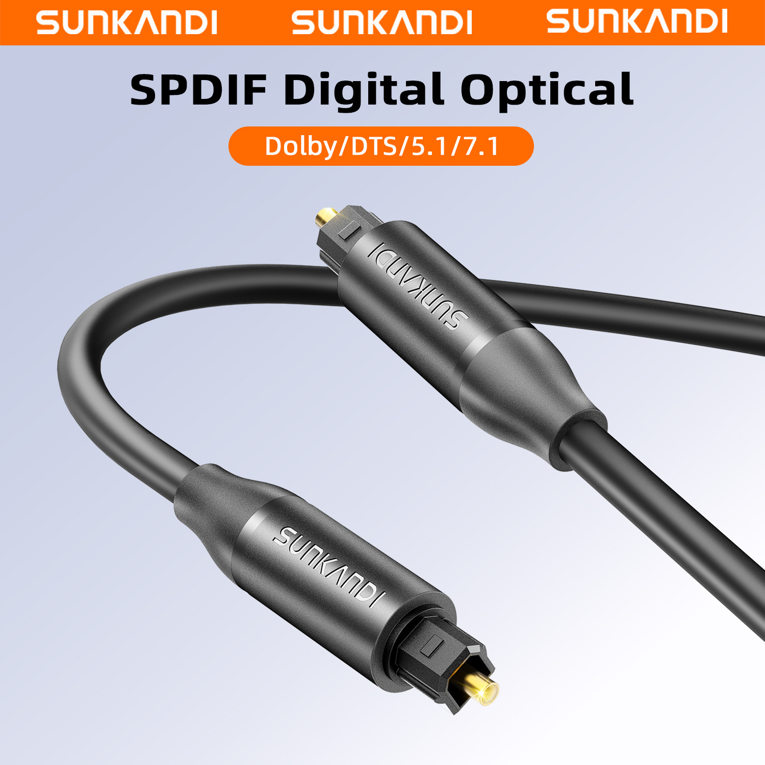 Home Cinema Tv - SUNKANDI 光ファイバーオーディオケーブル、Toslink 光ファイバーコード、S/PDIF デジタル光オーディオケーブル、ホームシアター、Xbox、テレビ用、ブラック