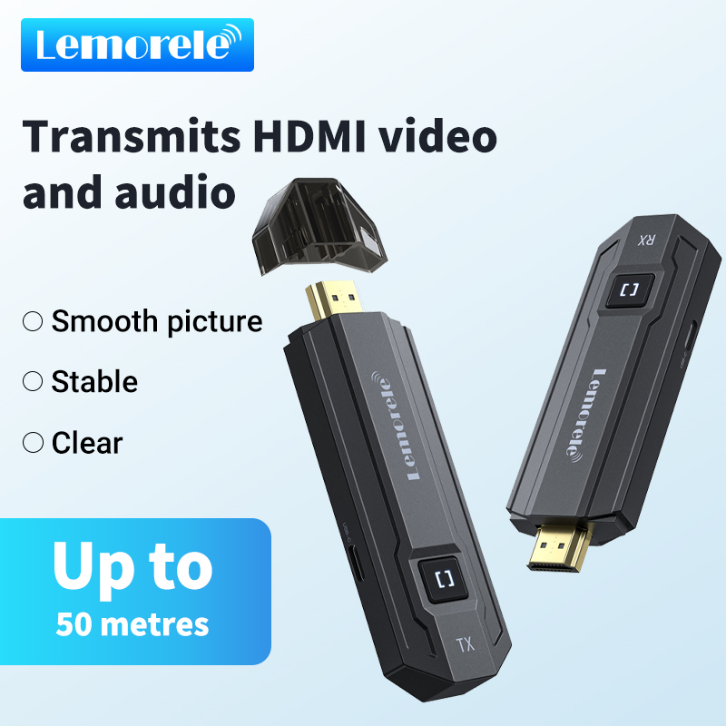Home Cinema Wireless - Lemorele 50M HDMI ワイヤレス送信機受信機 1080P ワイヤレスエクステンダーアダプタービデオトランシーバー