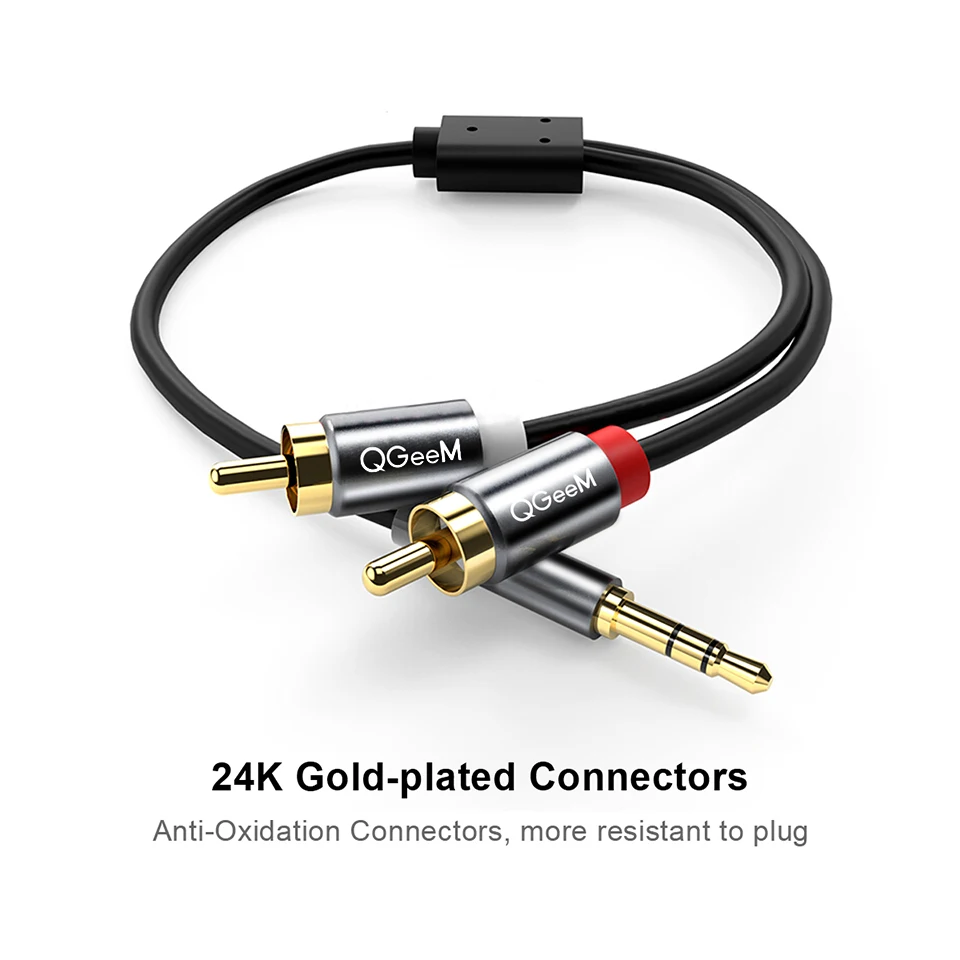 QGeeM RCAケーブル 2RCA-3.5mmオーディオケ - Home Cinema Tv のレビューと価格