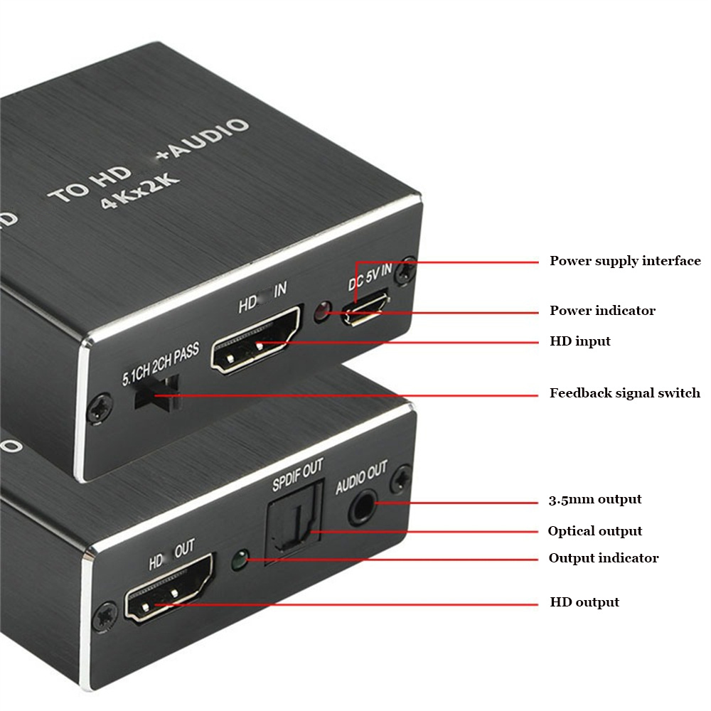 HDMI 対応オーディオエクストラクター 3.5mm 4k  - Home Cinema Tv のレビューと価格
