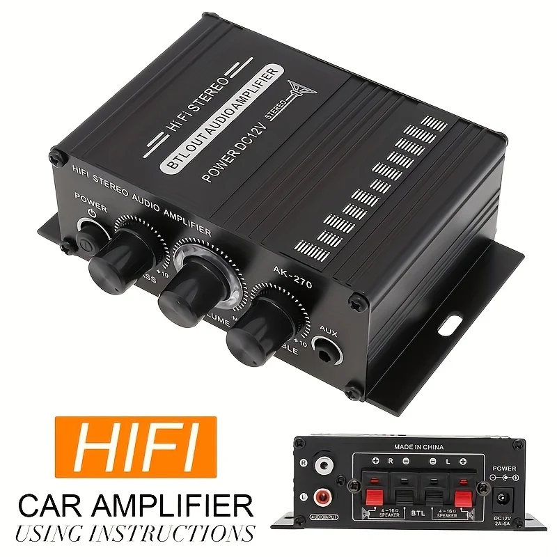 AK-270 400W ミニパワーアンプ 12V/24V 2 - Audio Home Cinema のレビューと価格